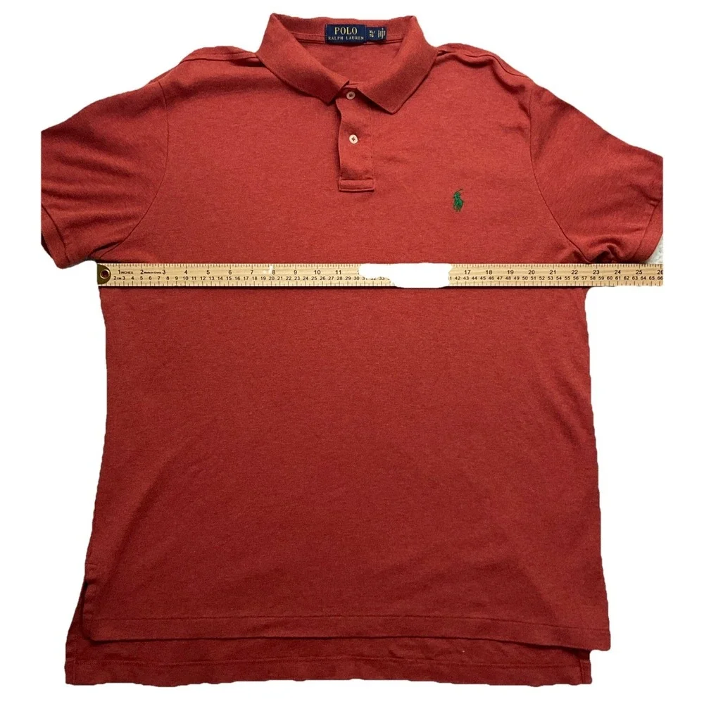 Polo Ralph Lauren Red Polo Shirt Men's Size XL Short Sleeve Cotton Classic Fit
